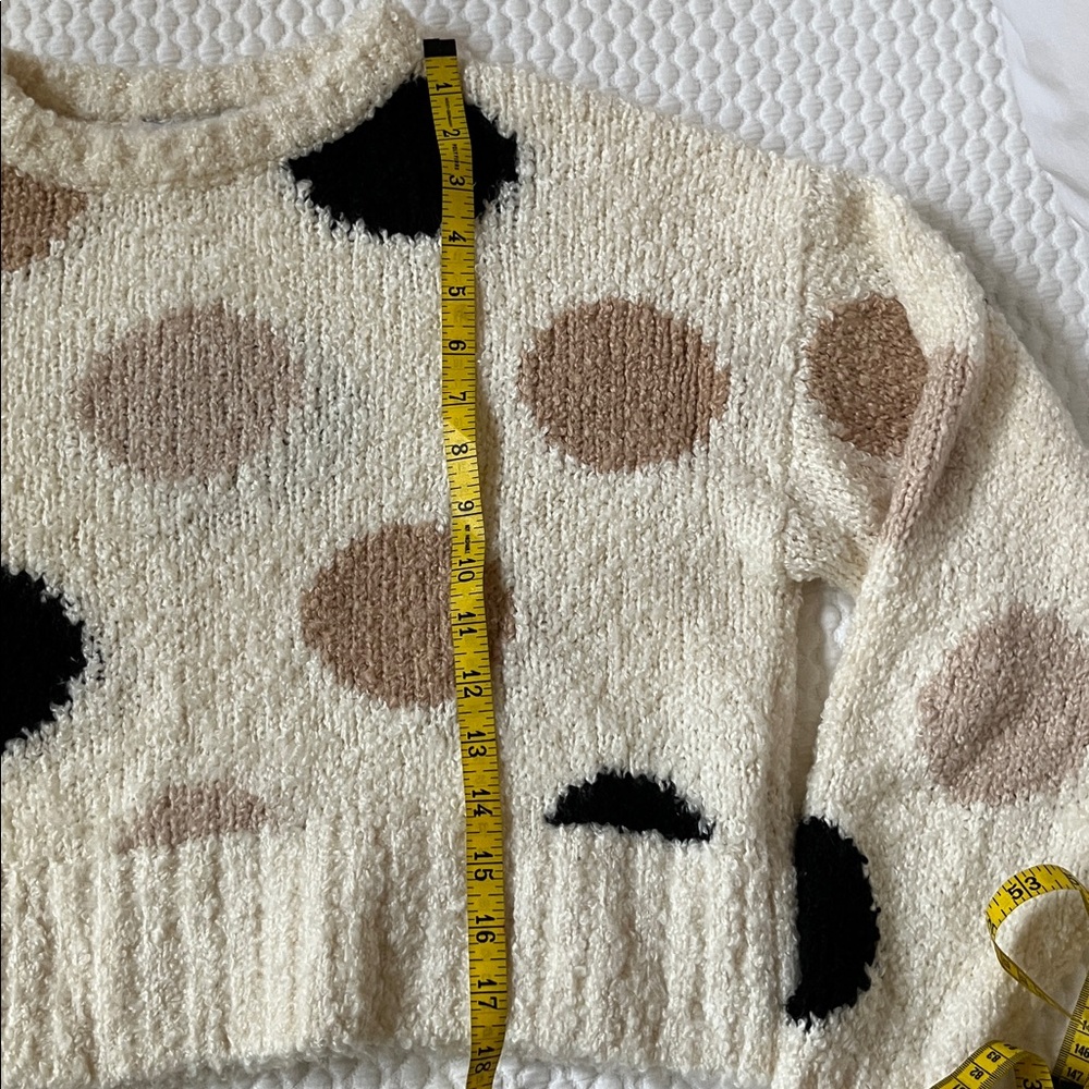& Other Stories Cream Chunky Polka Dot Sweater - Picture 7 of 7